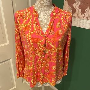 Lilly Pulitzer long sleeve Elsa blouse Medium
